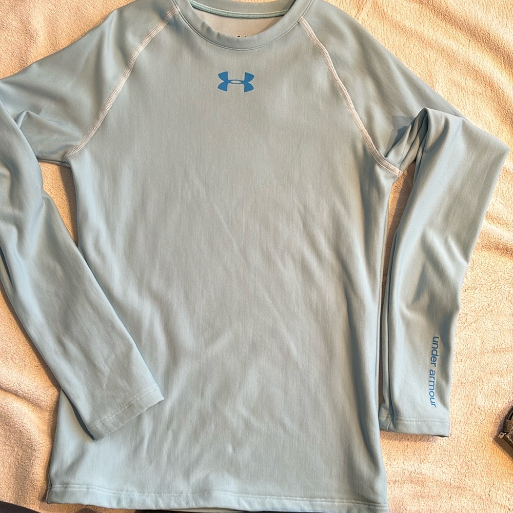 Under Armour cold gear shirt. Pale blue color. New- no tags